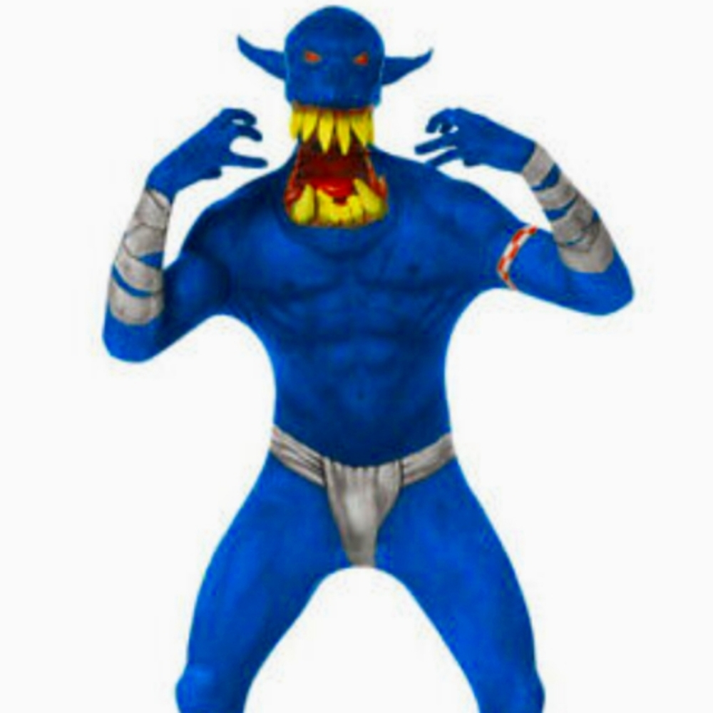Kids AWESOME Jaw Dropper Morph Suit! Size Medium